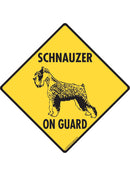 Schnauzer On Guard Sign or Sticker