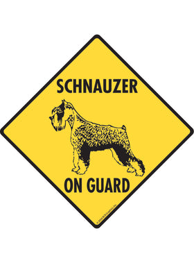 Schnauzer On Guard Sign or Sticker