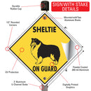 Shetland Sheepdog (Sheltie) On Guard Dog Signs or Sticker-4