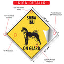 Shiba Inu On Guard Dog Signs or Sticker-3
