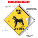 Shiba Inu On Guard Dog Signs or Sticker-2