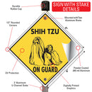 Shih Tzu On Guard Dog Signs or Sticker-4