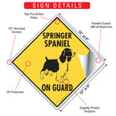 Springer Spaniel On Guard Dog Signs or Sticker-3