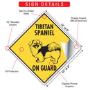 Tibetan Spaniel On Guard Dog Signs or Sticker-3