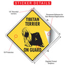 Tibetan Terrier On Guard Dog Signs or Sticker-2