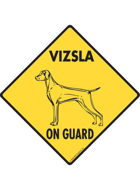 Vizsla On Guard Sign or Sticker