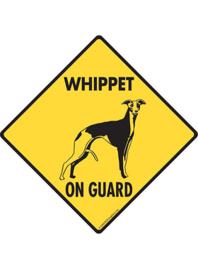 Whippet On Guard Sign or Sticker