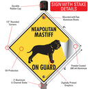 Neapolitan Mastiff  On Guard Dog Signs or Sticker-4