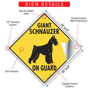 Giant Schnauzer On Guard Dog Signs or Sticker-3