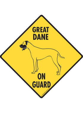 Great Dane On Guard Sign or Sticker