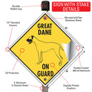 Great Dane On Guard Dog Signs or Sticker-4