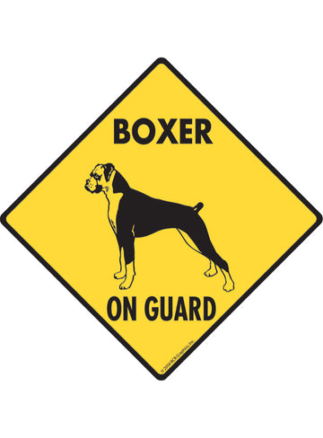 Boxer On Guard Sign or Sticker
