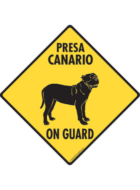 Presa Canario On Guard Sign or Sticker