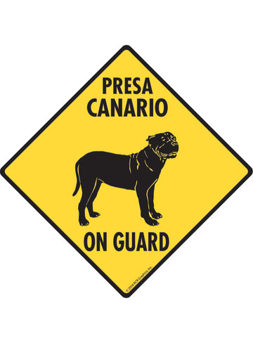 Presa Canario On Guard Sign or Sticker