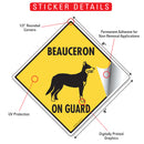 Beauceron On Guard Dog Signs or Sticker-2