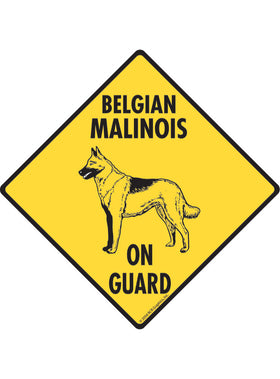 Belgian Malinois On Guard Sign or Sticker