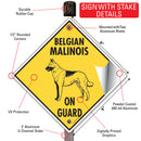 Belgian Malinois On Guard Dog Signs or Sticker-4