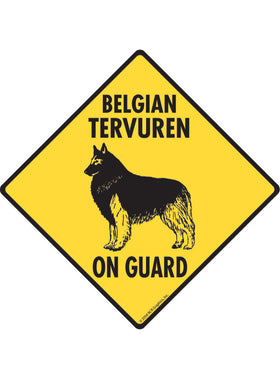 Belgian Tervuren On Guard Sign or Sticker