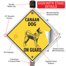 Canaan Dog On Guard Signs or Sticker-4