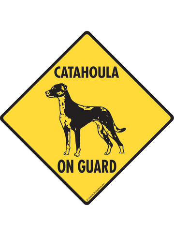 Catahoula On Guard Sign or Sticker