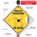 English Foxhound On Guard Dog Signs or Sticker-4