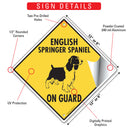 English Springer Spaniel On Guard Dog Signs or Sticker-3