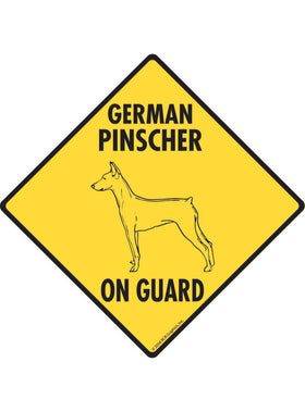 German Pinscher On Guard Sign or Sticker