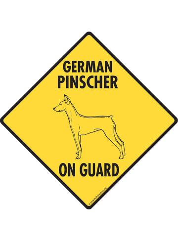 German Pinscher On Guard Sign or Sticker