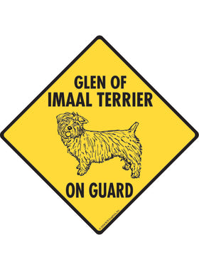 Glen of Imaal Terrier On Guard Sign or Sticker