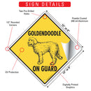 Goldendoodle On Guard Dog Signs or Sticker-3