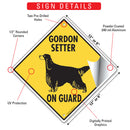 Gordon Setter On Guard Dog Signs or Sticker-3