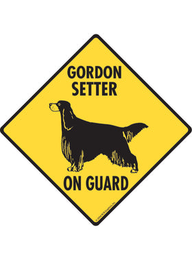 Gordon Setter On Guard Sign or Sticker
