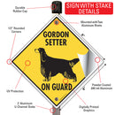 Gordon Setter On Guard Dog Signs or Sticker-4