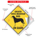 Greater Swiss Mountain Dog On Guard Signs or Sticker-3