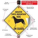 Greater Swiss Mountain Dog On Guard Signs or Sticker-4