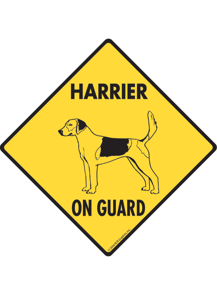 Harrier On Guard Dog Signs or Sticker | Signs With An Attitude