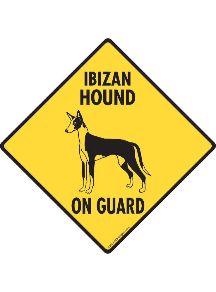 Ibizan Hound On Guard Sign or Sticker