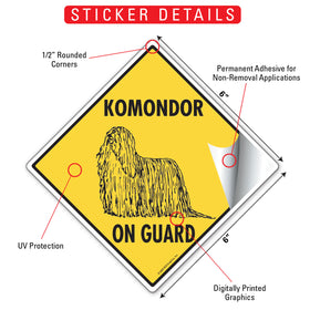 Komondor On Guard Dog Signs or Sticker - 0