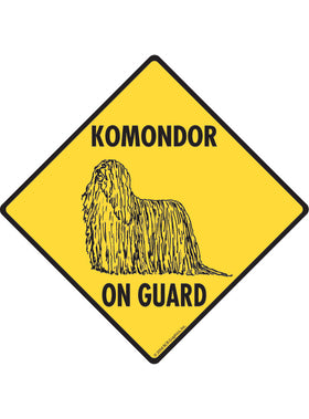 Komondor On Guard Sign or Sticker