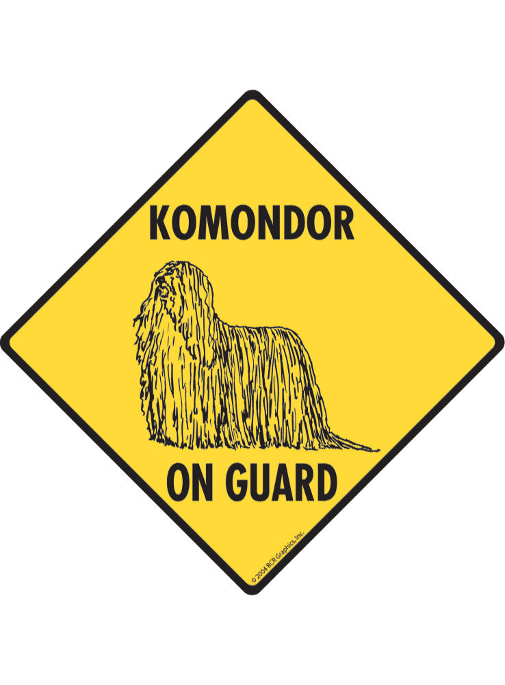 Komondor On Guard Sign or Sticker