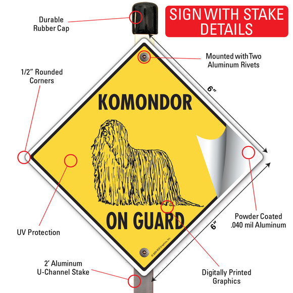 Komondor On Guard Dog Signs or Sticker