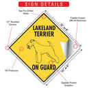 Lakeland Terrier On Guard Dog Signs or Sticker-3