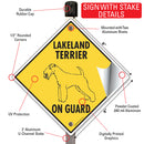 Lakeland Terrier On Guard Dog Signs or Sticker-4