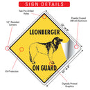 Leonberger On Guard Dog Signs or Sticker-3