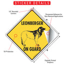 Leonberger On Guard Dog Signs or Sticker-2