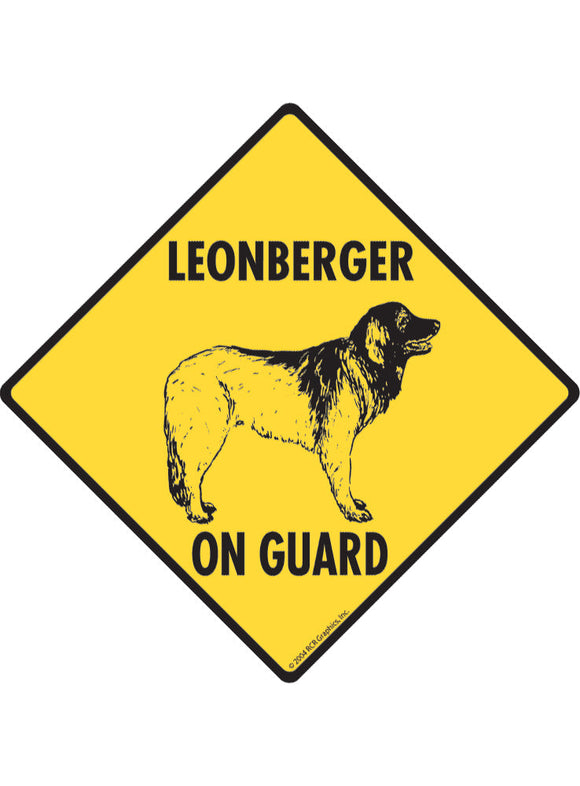 Leonberger On Guard Sign or Sticker