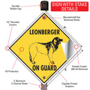 Leonberger On Guard Dog Signs or Sticker-4