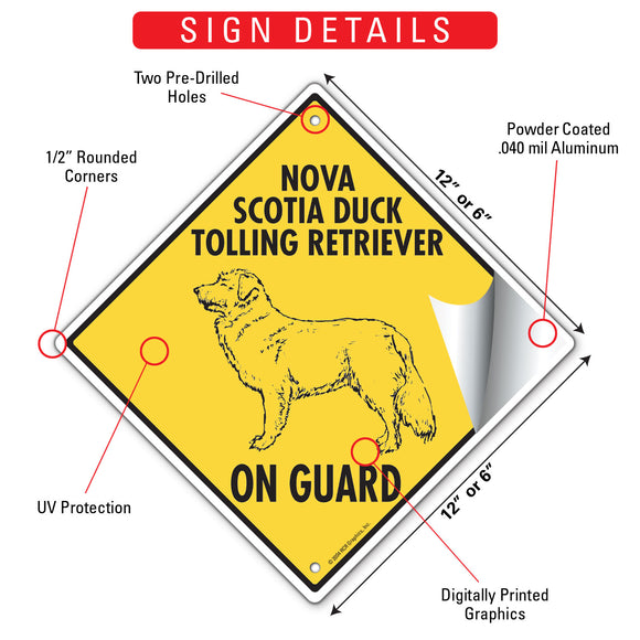 Nova Scotia Duck Tolling Retriever On Guard Signs or Sticker