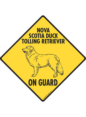 Nova Scotia Duck Tolling Retriever On Guard Sign or Sticker