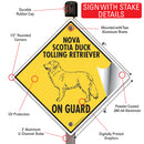 Nova Scotia Duck Tolling Retriever On Guard Signs or Sticker-3